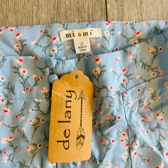 Light Blue Floral Maxi Skirt - Picture 5 of 9